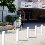 On the parking lot of a mall