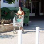 On the parking lot of a mall