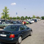 On the parking lot of a mall