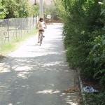 Through the streets on a bicycle