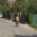 Through the streets on a bicycle