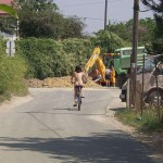 Through the streets on a bicycle