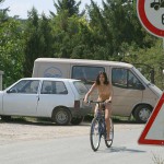 Through the streets on a bicycle