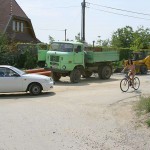 Through the streets on a bicycle