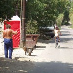 Through the streets on a bicycle