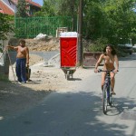 Through the streets on a bicycle