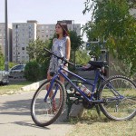 Through the streets on a bicycle