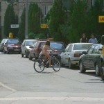 Through the streets on a bicycle