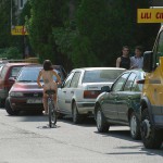 Through the streets on a bicycle