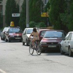 Through the streets on a bicycle