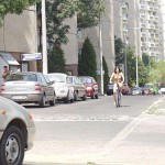 Through the streets on a bicycle