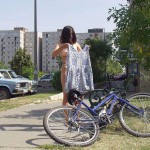 Through the streets on a bicycle