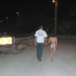 Strolling through the streets at night