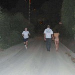 Strolling through the streets at night