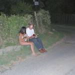 Strolling through the streets at night