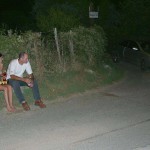 Strolling through the streets at night