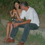 Strolling through the streets at night