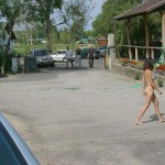 Strolling between the boats