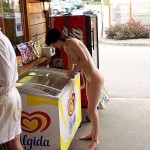 In front of a do it yourself store