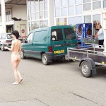 In front of a do it yourself store