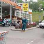 In front of a do it yourself store