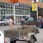 In front of a do it yourself store