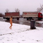 On a highway rest stop