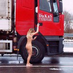 On a highway rest stop