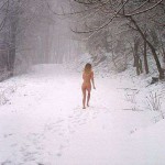 On a square in village and the forest nearby