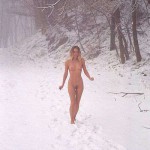 On a square in village and the forest nearby