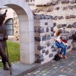 In a city near a main road