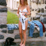 In a city near a main road