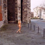 In a city near a main road