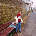 On a path next to the riverside