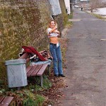 On a path next to the riverside