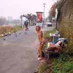 On a path next to the riverside