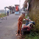 On a path next to the riverside