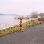 On a path next to the riverside