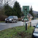 At a railway crossing