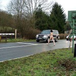 At a railway crossing