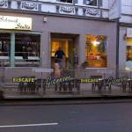 Above a shopping street