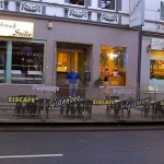 Above a shopping street