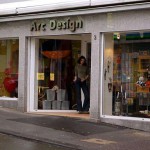 At the shopping streets