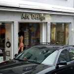 At the shopping streets