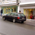 At the shopping streets