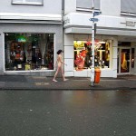 At the shopping streets