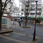 At the shopping streets