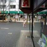 At the shopping streets