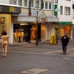 At the shopping streets