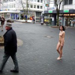 At the shopping streets